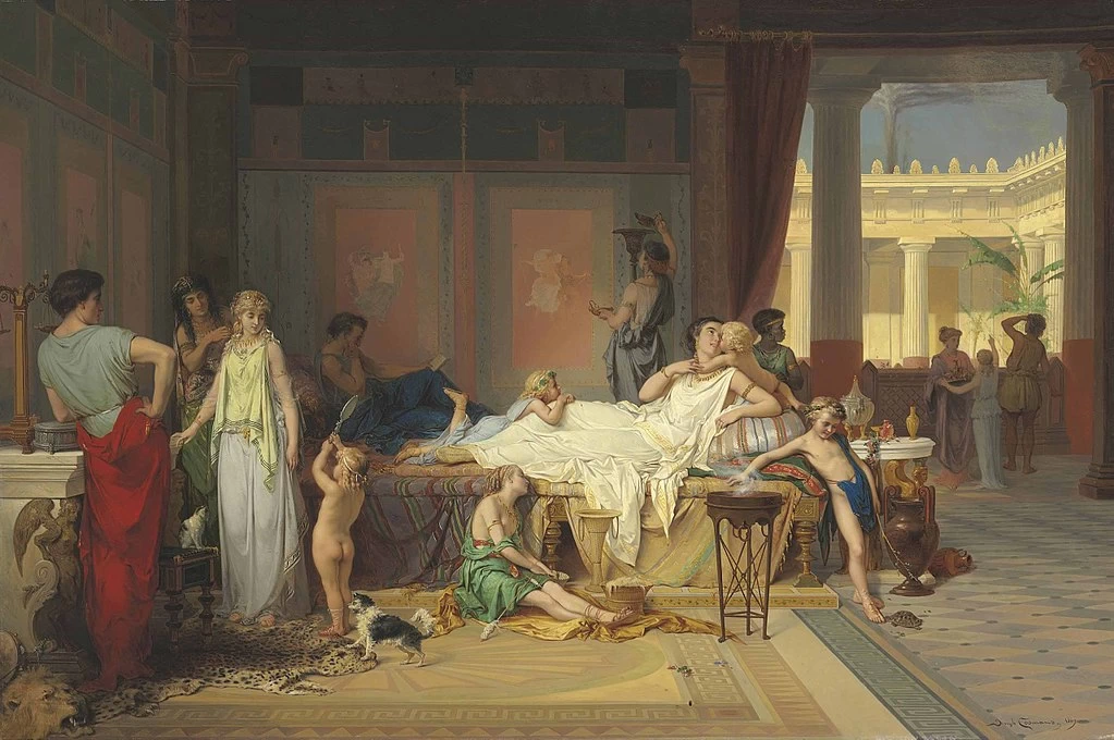 Pierre Olivier Joseph Coomans - L'Ultima Ora di Pompei, La Casa del Poeta